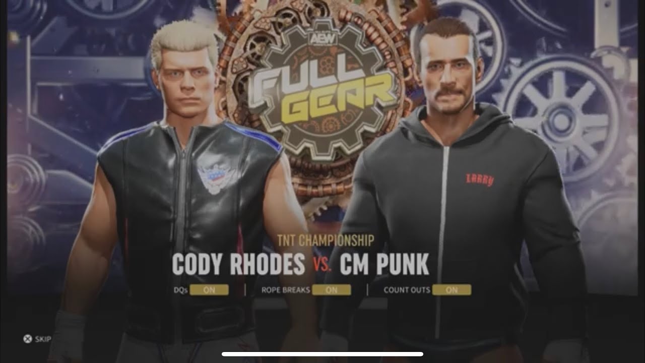 AEW: Fight Forever Cody Rhodes vs CM Punk TNT Championship
