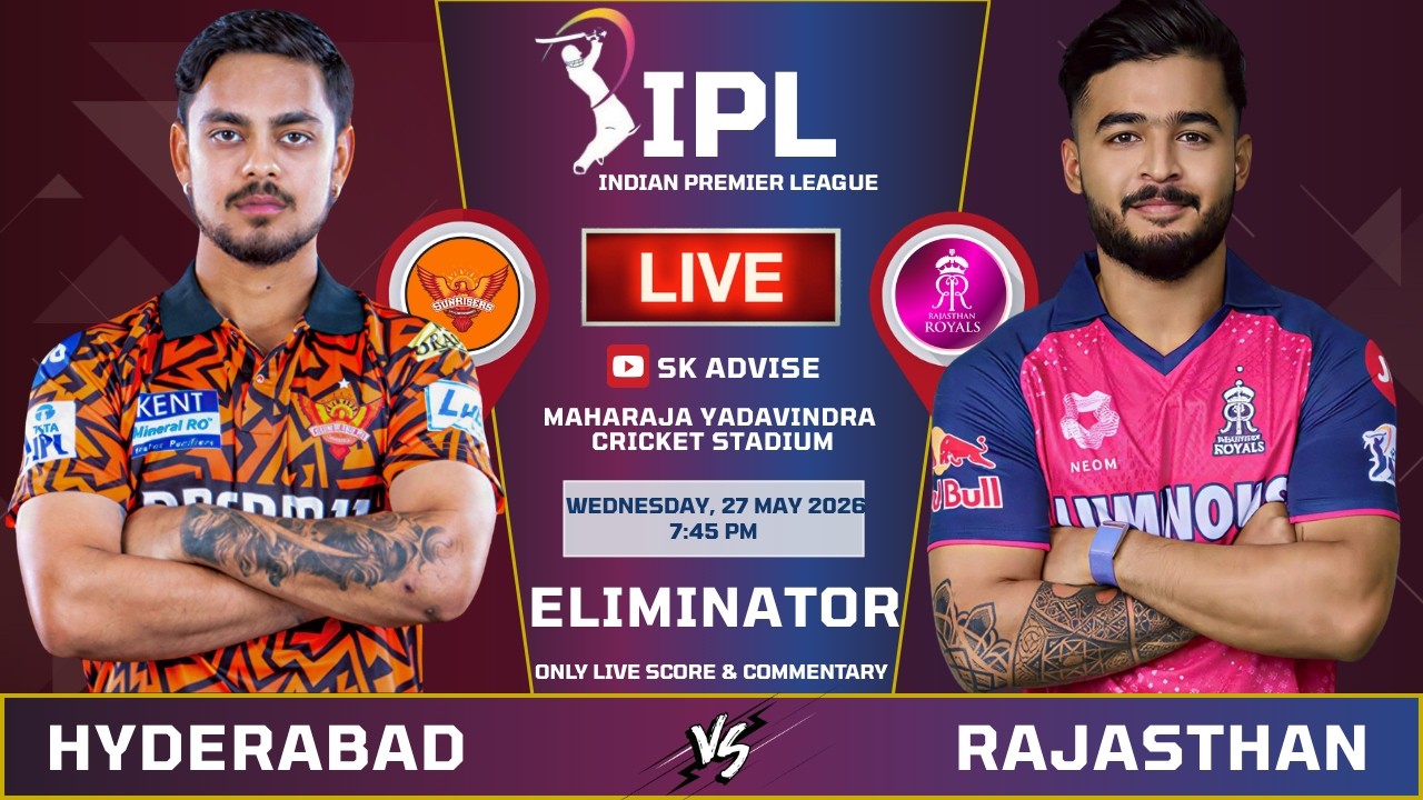 SRH VS RR MATCH LIVE SCORE & COMMENTARY | IPL 2026 LIVE COMMENTARY | HYDERABAD VS RAJASTHAN MATCH