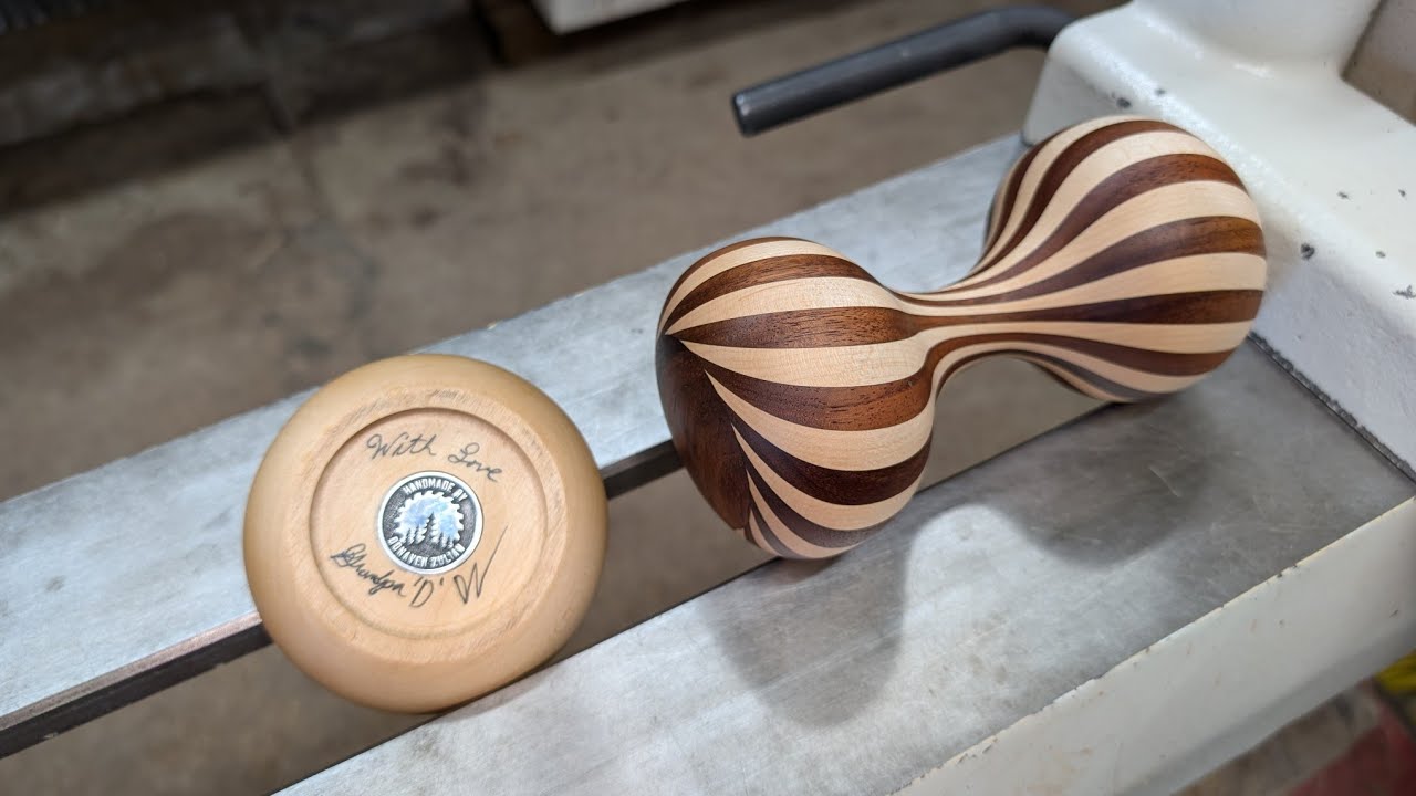 woodturning a rattler for my grandson