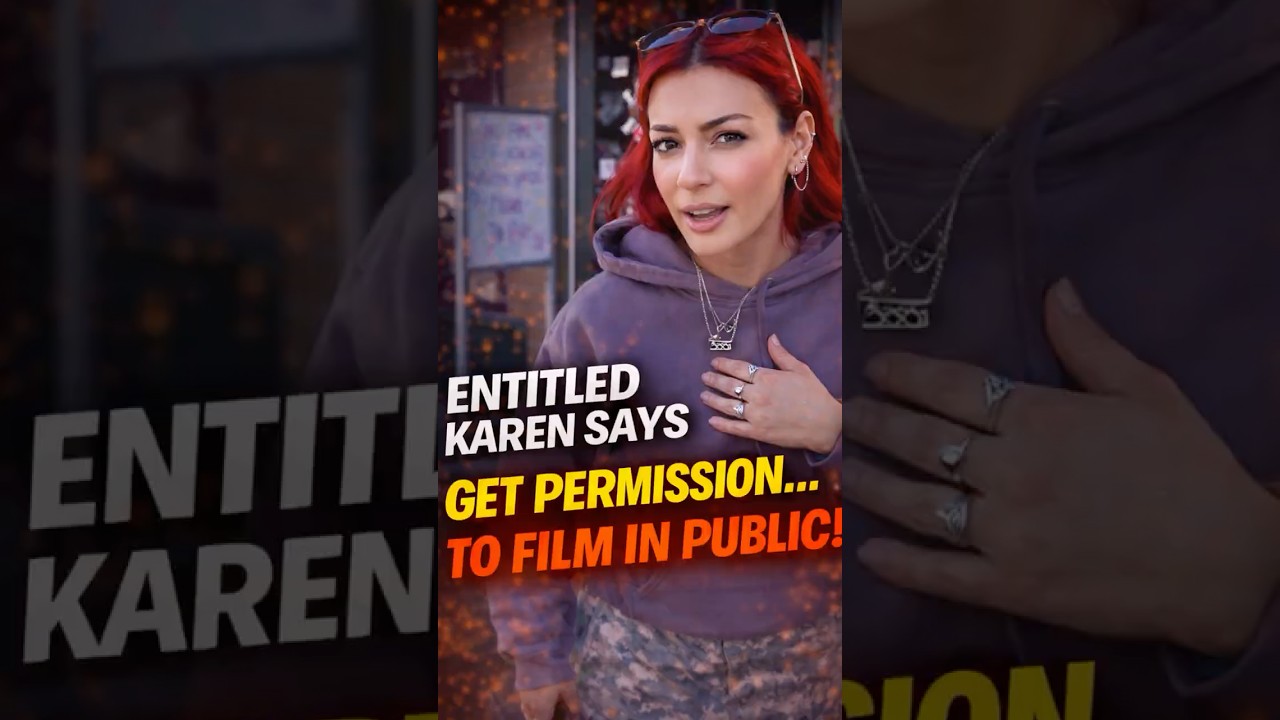ENTITLED KAREN SAYS YOU NEED PERMISSION TO FILM 😳 #civicchaos #karen #karenmoment #shorts