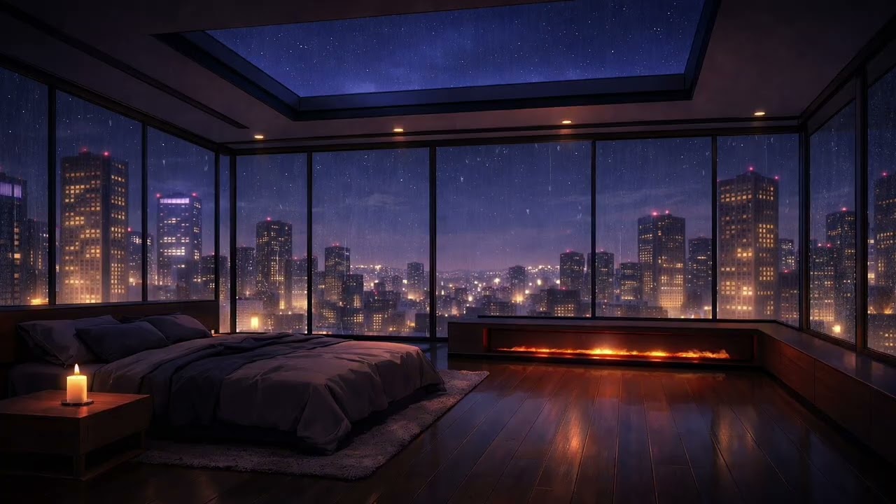 Rainy City Nights 🌧️ Soft Piano & Ambient Rain Sounds for Sleep
