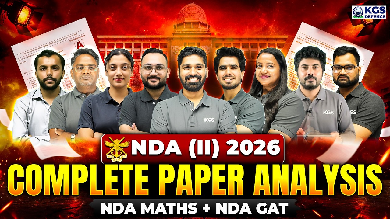 NDA 2 2026 Paper Analysis | NDA 2 Maths, GAT Complete Paper Analysis | By KGS Defence Team