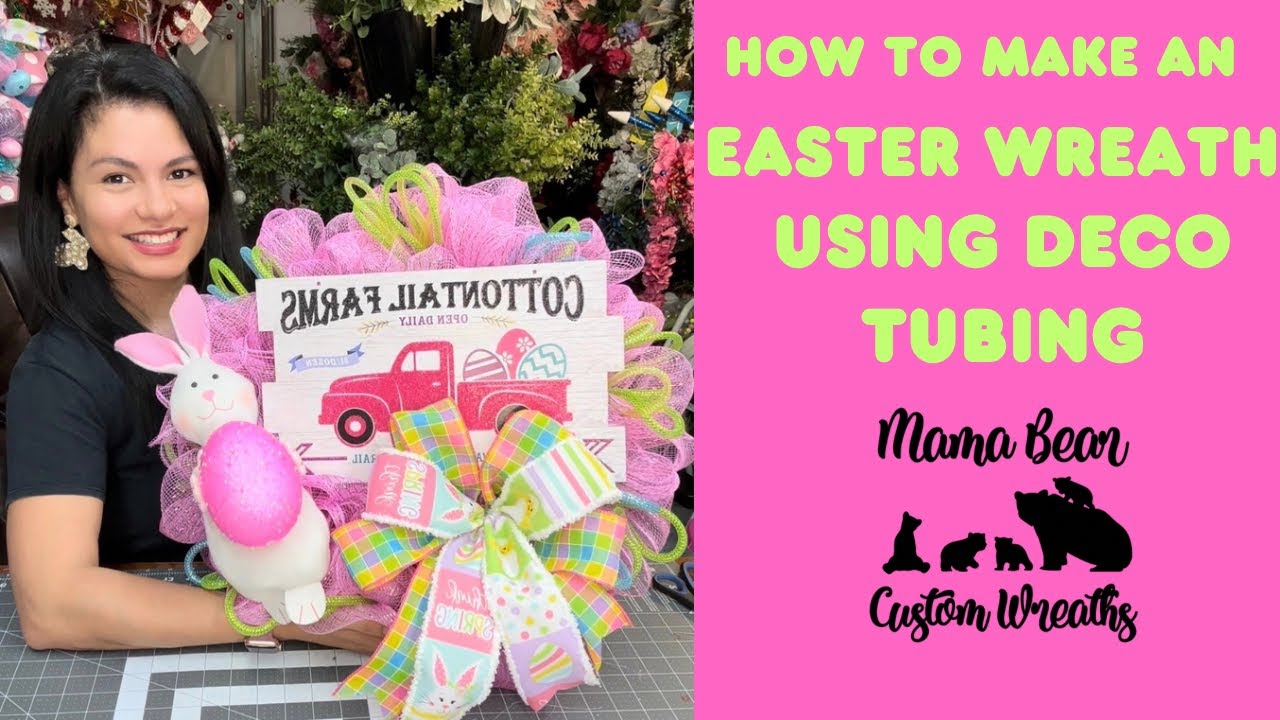 How To Make An Easter Wreath | How To Make A Deco Mesh Easter Wreath