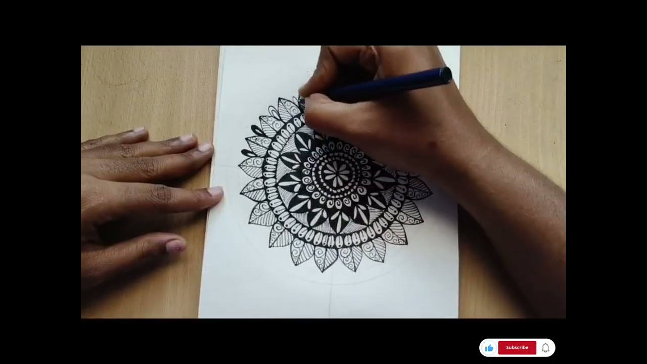 🌼🌿Easy mandala art, draw with me....🌿🌼
