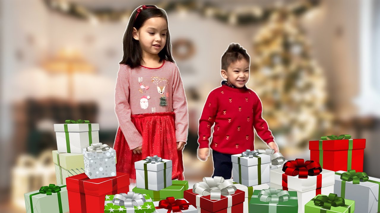 Lauren and Alexander Opening Presents on Christmas Morning 2020
