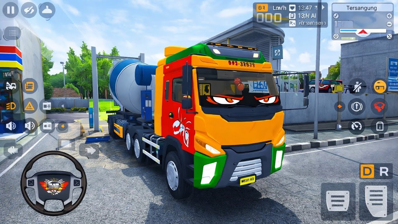 Muatan Semen Full! Truk Molen Ini Hampir Gak Kuat Nanjak | Truck Simulator Indonesia