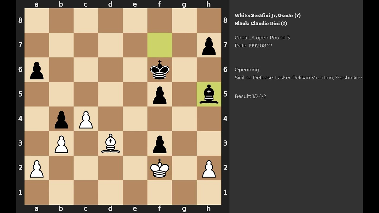 Serafini Jr, Osmar - Claudio Dini | Sicilian Defense | 1992