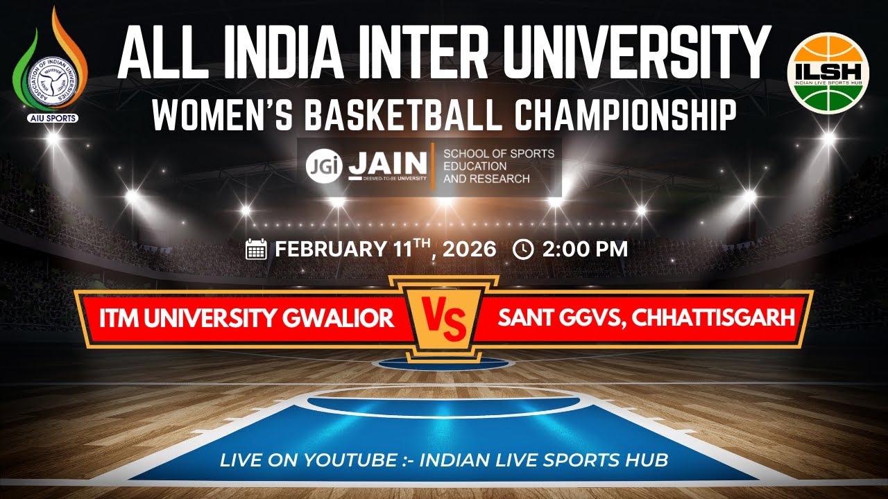 LIVE 🔴 || ITM UNIVERSITY GWALIOR VS SANT GGVS, CHHATTISGARH || AIU WOMEN'S BASKETBALL CHAMPIONSHIP