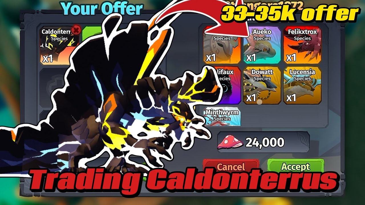 Trading Caldonterrus in Creatures of Sonaria | part 4