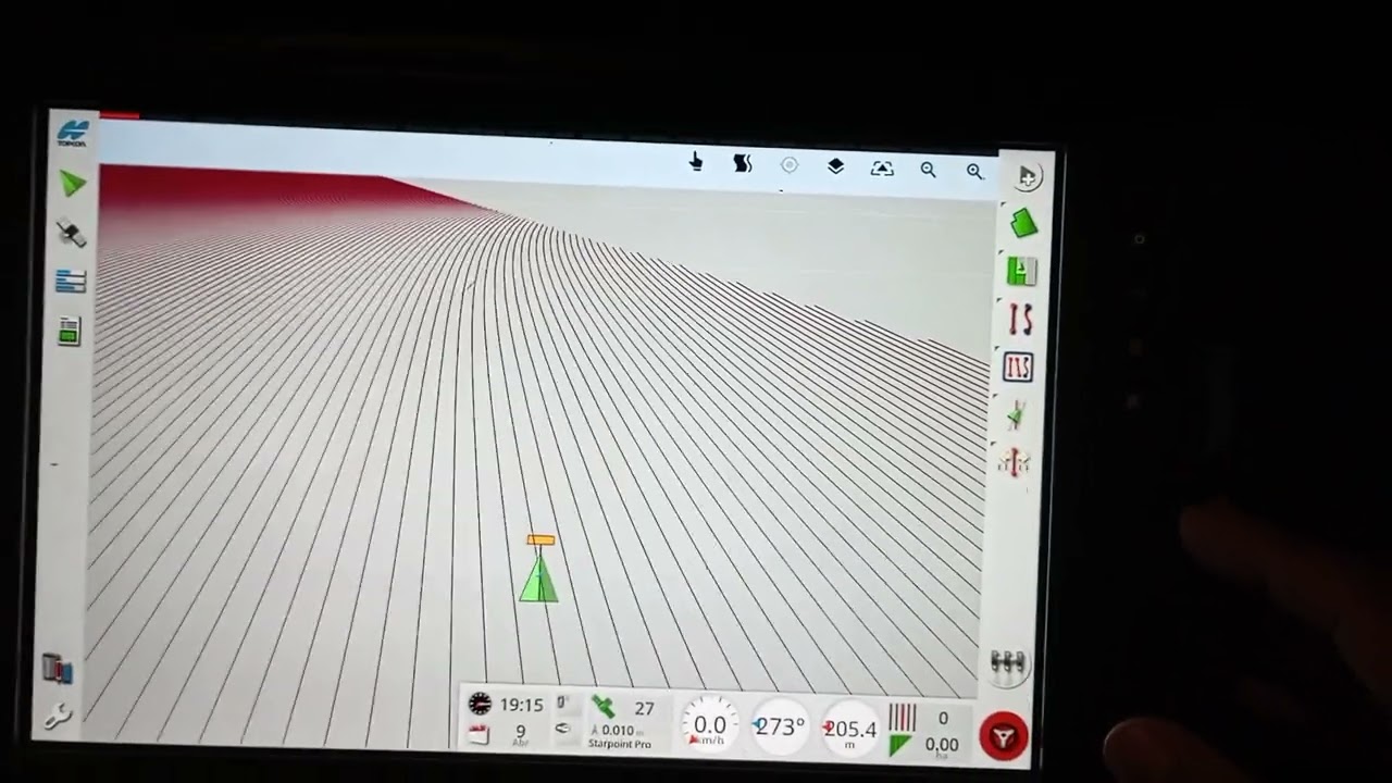 Piloto Topcon Não Alinha Na Rua De Cana
