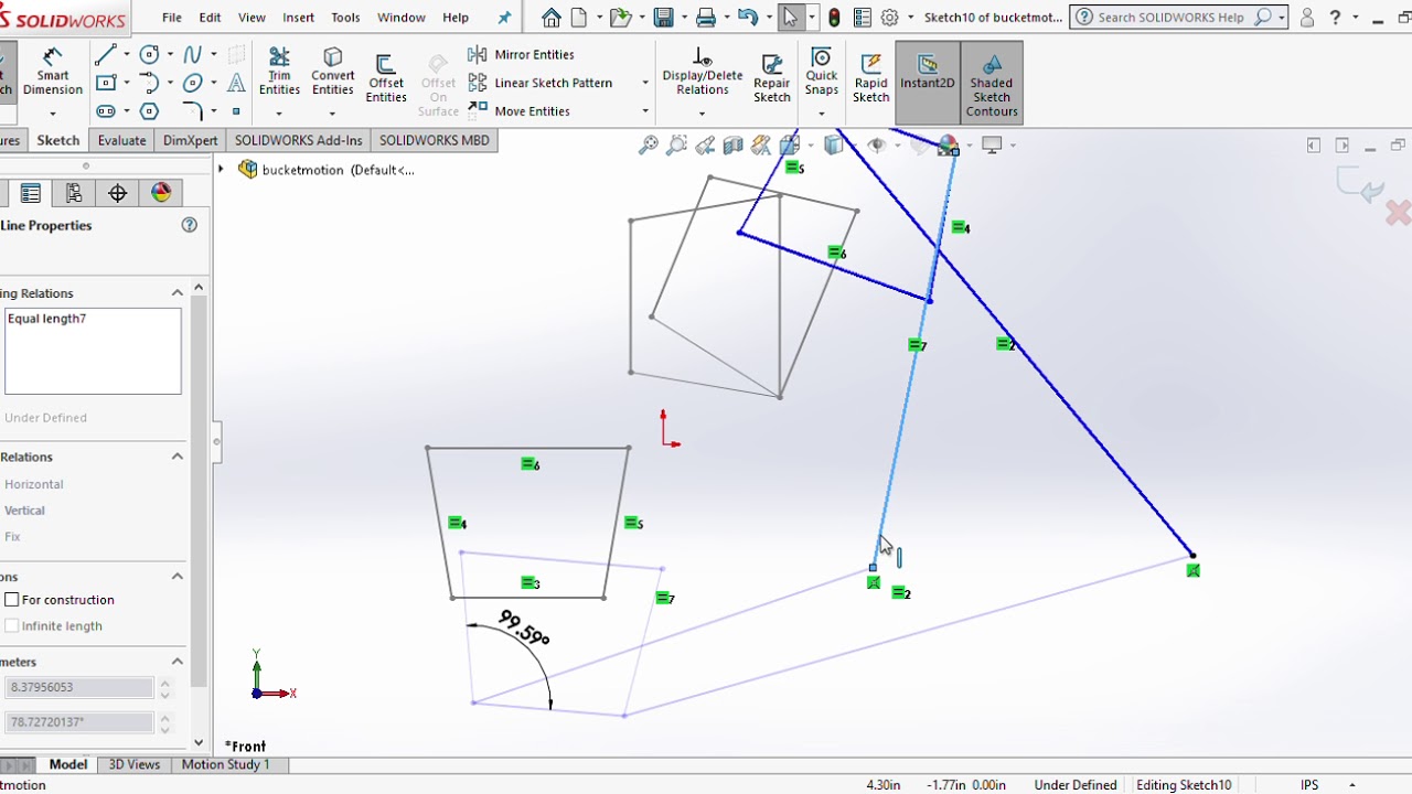 ME437 Project - Initial idea for Bucket Motion