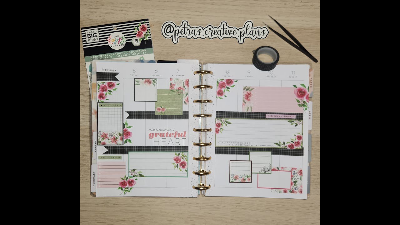 February 5 - 11 224 PWM / Horizontal Sticker Book / Creative Journal Spread