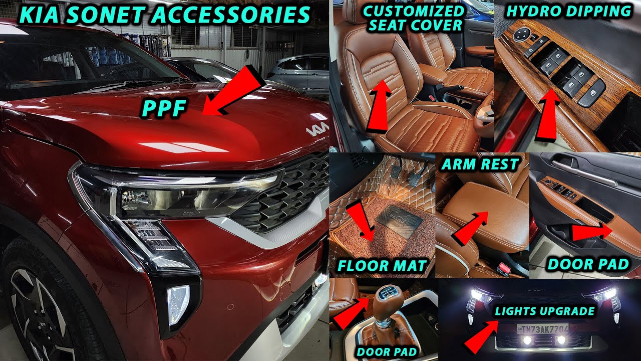 Kia Sonet Customized Interior | LED Lights | Fog Projector | Car  Accessories Chennai | Car Sense