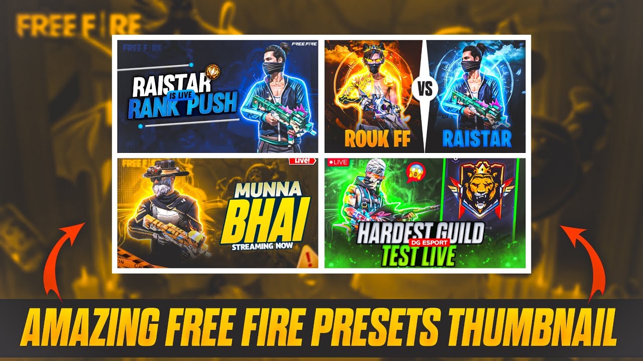 [PLP] Free Fire Thumbnail Preset Pack | PixelLab Thumbnail Preset Pack 🔥 | #ff #thumbnail#naviyafx 1