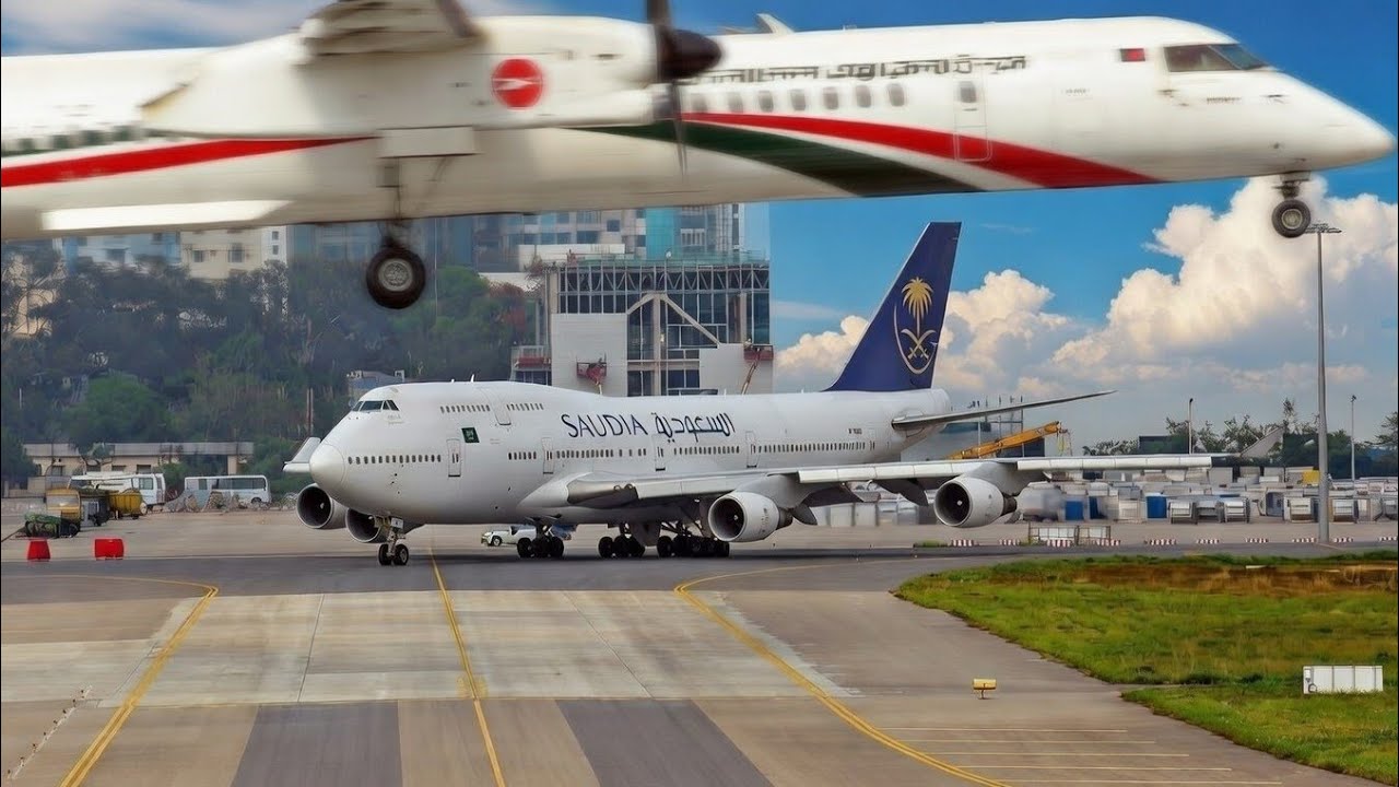 Close up with Saudi Arabian Boeing 747