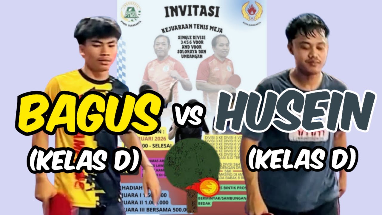 BAGUS (Pantisuko) vs HUSEIN (Bolam) 🏓🏓 Pool 51 Invitasi Tenis Meja Bolamas