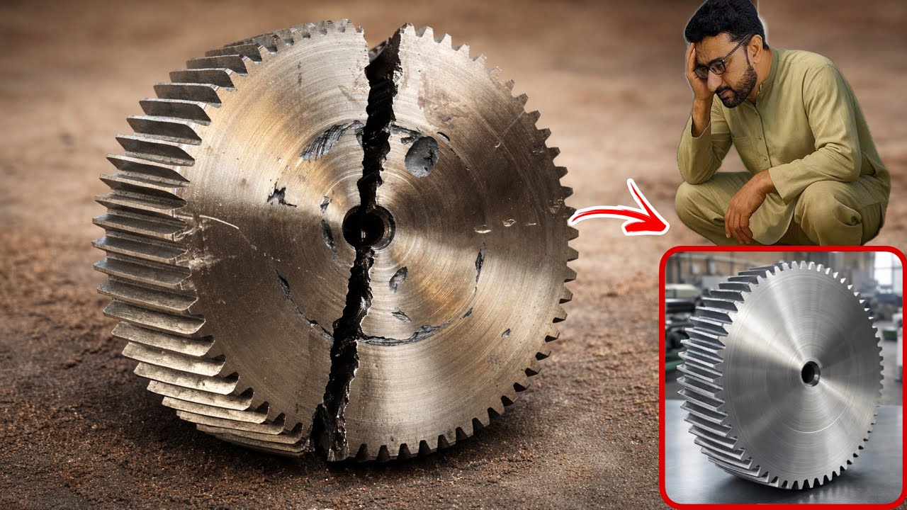 How a Skilled Mechanic Made a Brand New Double Helical Gear on Lathe Machine | Complete Process
