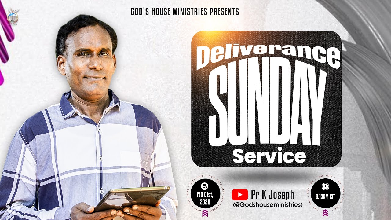 🔴 LIVE | God's House Ministries | Tamil Service | February 01st 2026 | 08:15 AM | Rev. Dr. K. JOSEPH