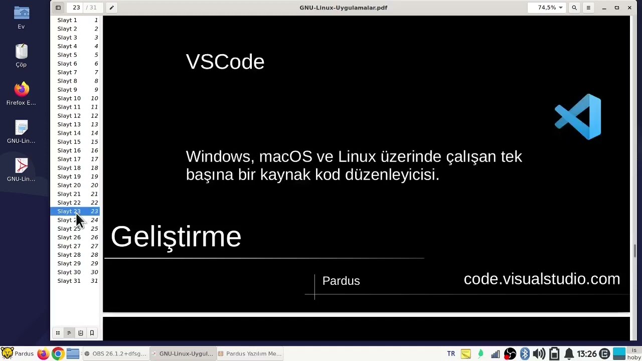 Linux & Pardus Sık Kullanılan Uygulamalar. Linux & Widows Uygulama Karşılıkları