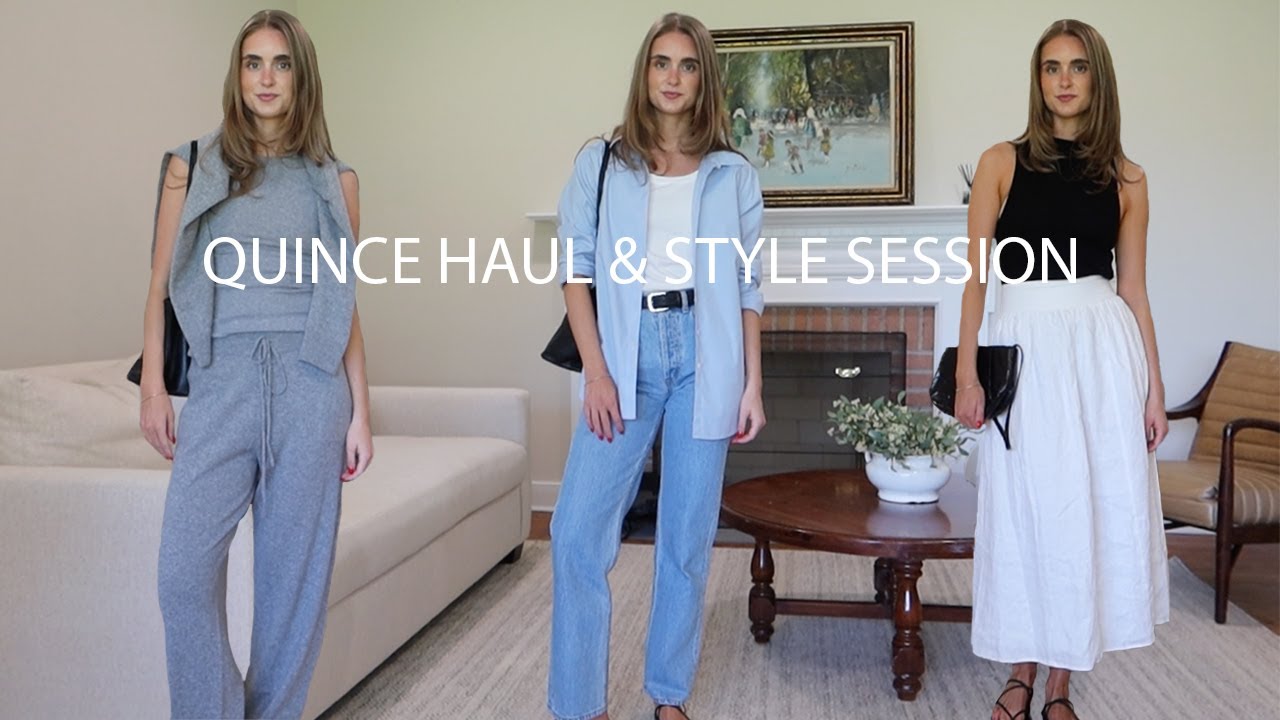 quince clothing haul & style session | chic, effortless style