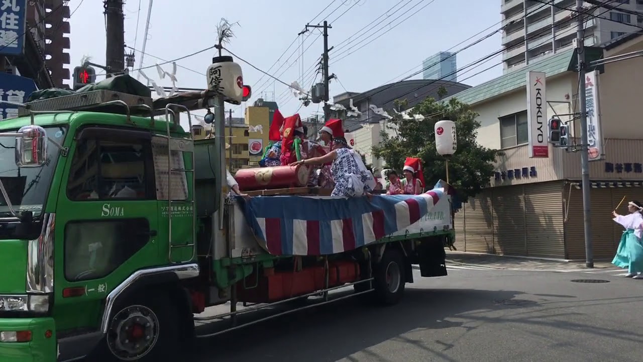 阿倍王子神社　夏祭り本宮　トラック渡御