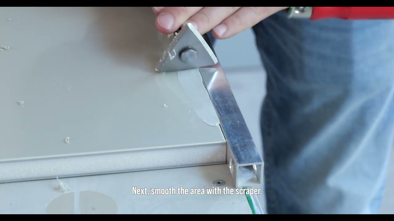 Edge repair - alkus solid plastic panel