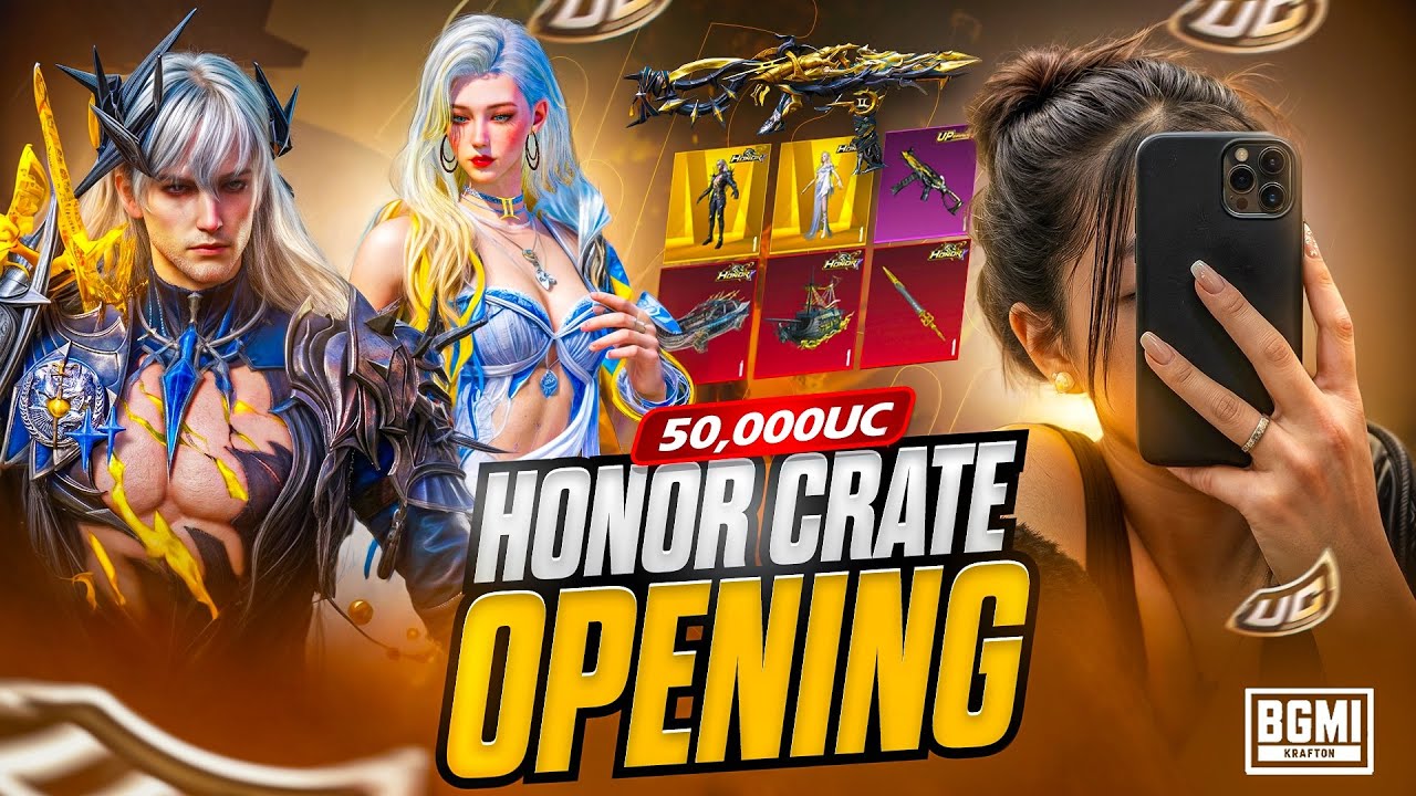 😱OMG! NEW HONNOR SPIN BRAND NEW HEALING EFFECT & UMP-45 LEVEL 8 SKIN CRATE OPENING IN BGMI💰55,000UC