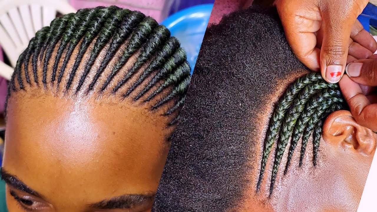 HOW TO FEED_IN PENCIL / CORNROWS / LINES HAIR STYLE FOR BEGINNERS