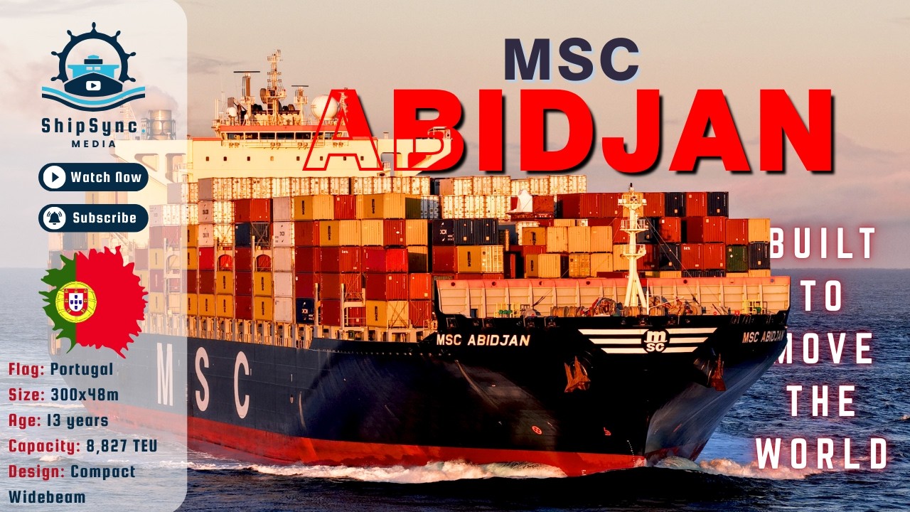 ENGINEERING MARVEL! MSC ABIDJAN Container Ship at Rotterdam Port #ship #containership #cargoship
