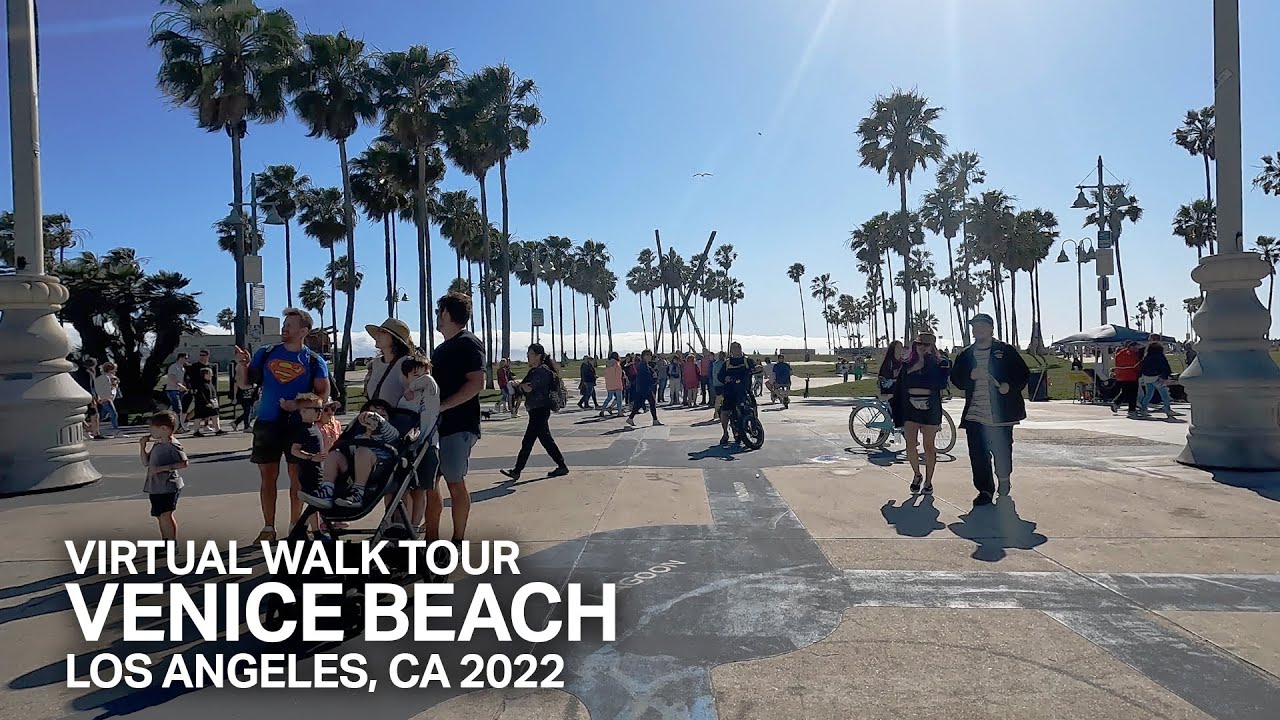 [4K] Venice Beach CA, 2022 April, Sunny day [LA Street Walk Tour]