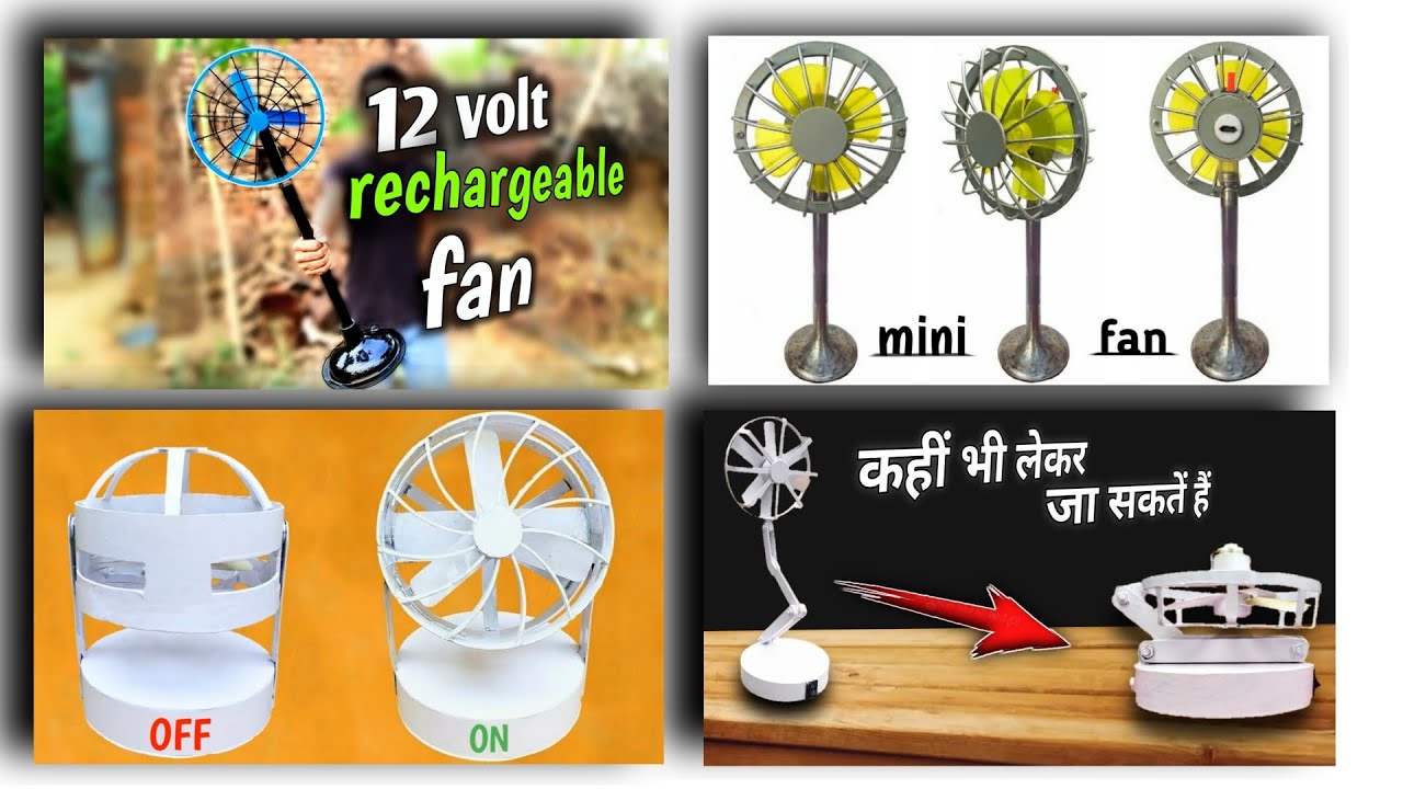 Top 4 rechargeable fan in this channel | Mini invent