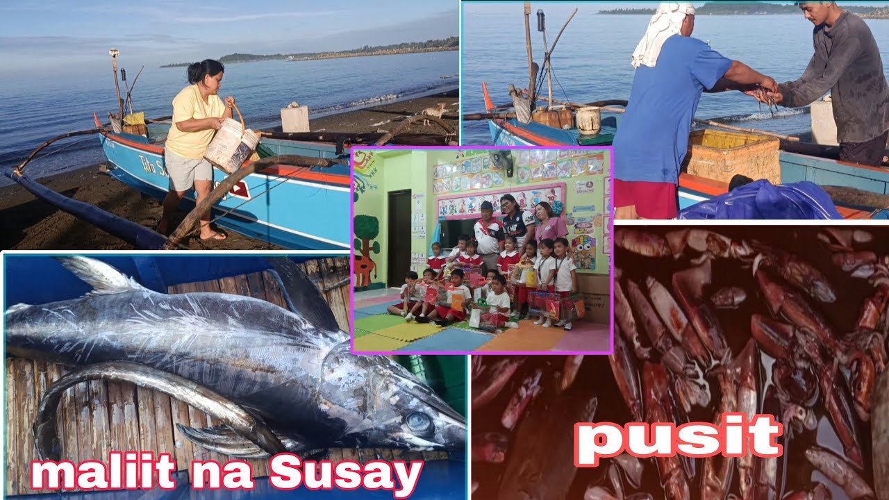 Nag abang ako kay tito Niño galing laot l Nag linis ng bangka