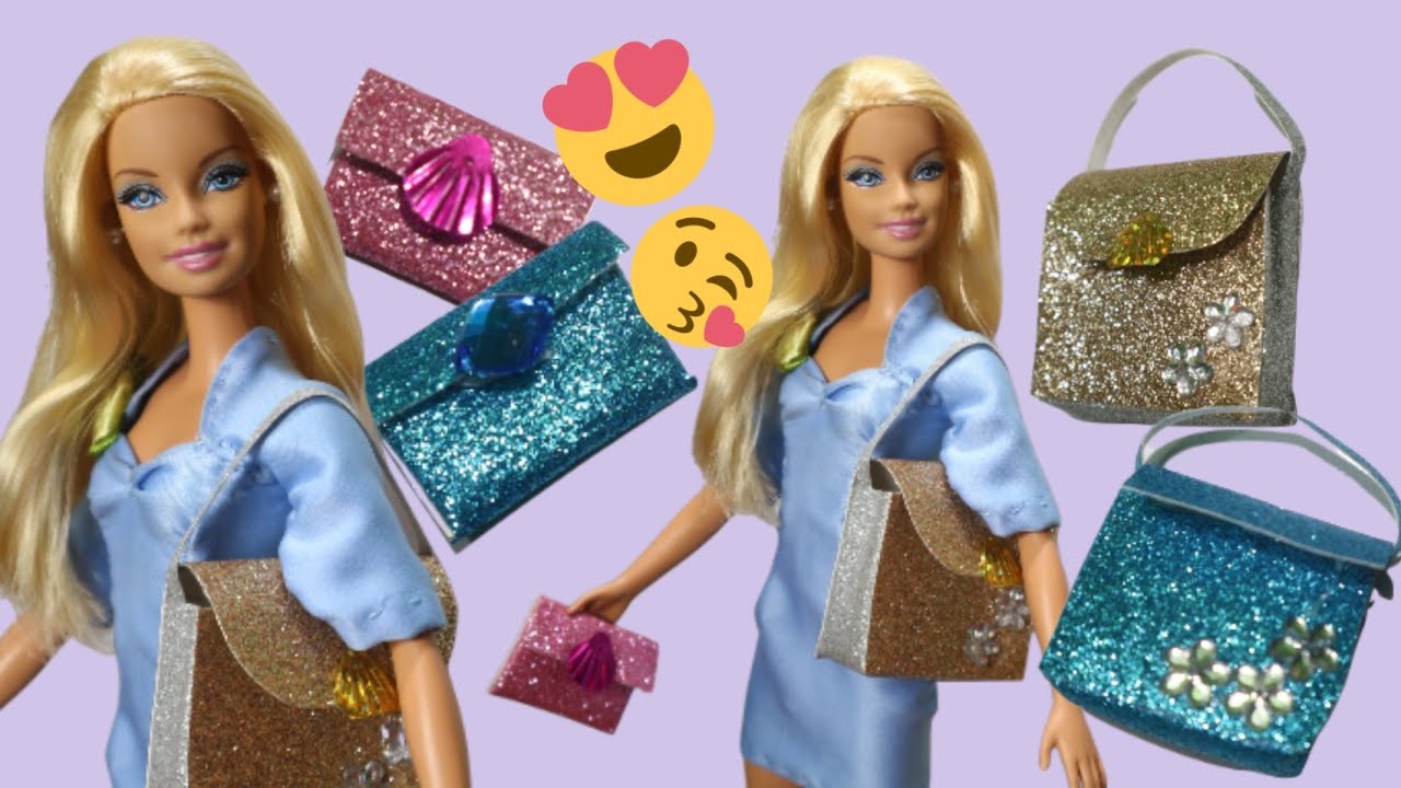 MEMBUAT TAS CANTIK UNTUK BONEKA BARBIE | Barbie Handbag DIY | Agni Vlog