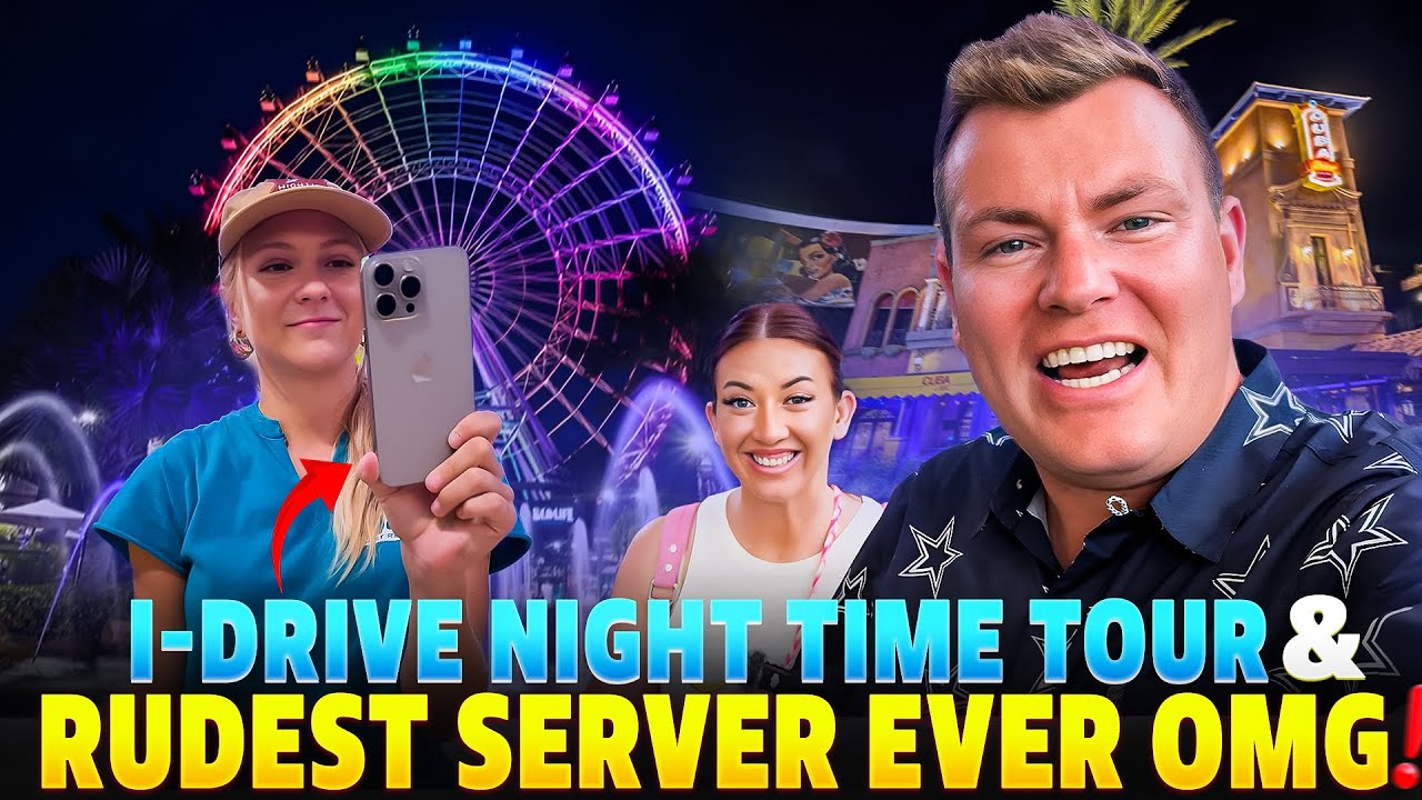 International Drive Orlando Night TOUR! | ICON Park, Bars, Restaurants & SHOCKING Service! 🫣 🇺🇸