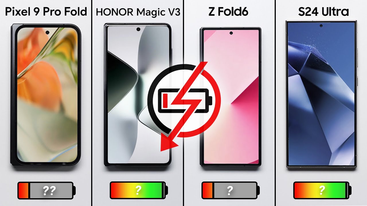 Тест аккумулятора Google Pixel 9 Pro Fold, Magic V3, Z Fold 6 и S24 Ultra