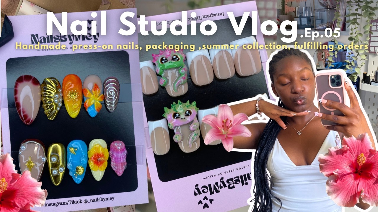 Days running my press-on nails Small business- 🫧💌🎀📦