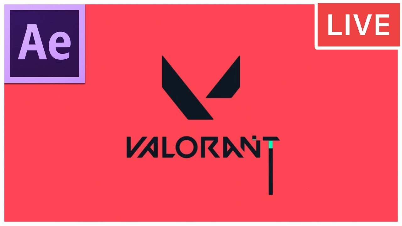 Valorant Logo Animation in Adobe After Effects LIVE Part 1