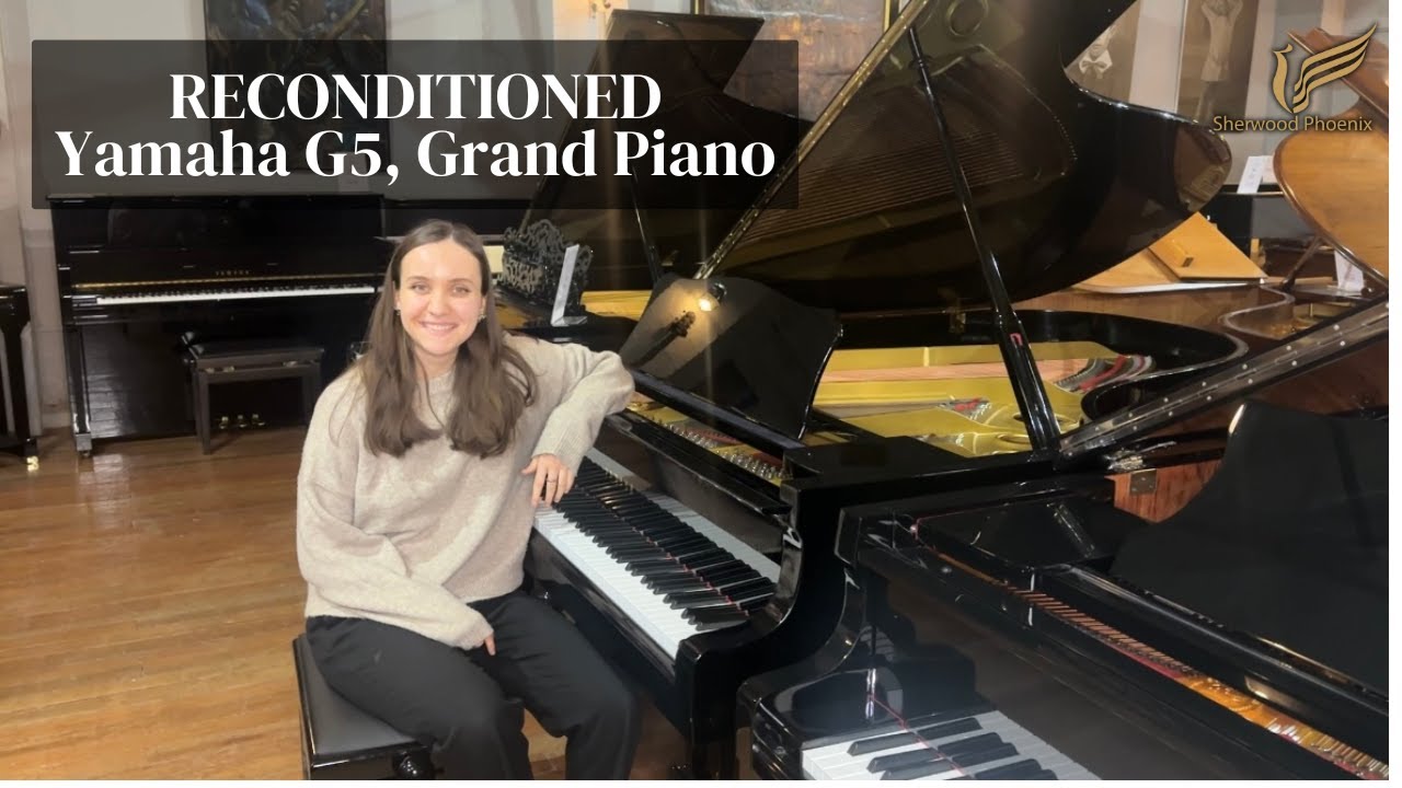 Reconditioned Yamaha G5 Grand Piano in Black Polyester | Review & Demo | Sherwood Phoenix