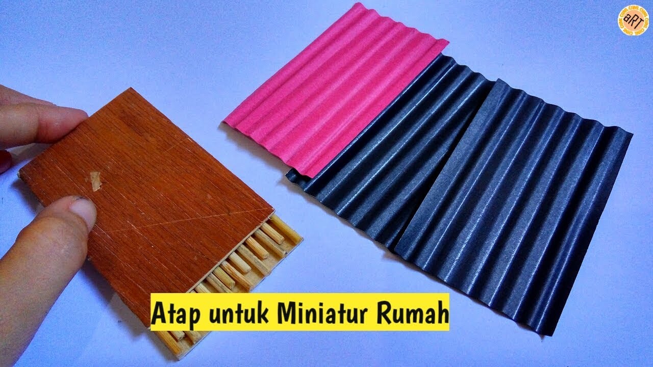 Membuat Atap Seng ? || untuk miniatur rumah miniature tin roof