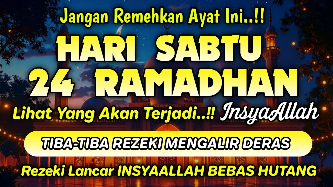 Sempatkan Baca 1x Setelah Subuh | Doa Pembuka Rezeki Dari Segala Penjuru, Pelunas Hutang