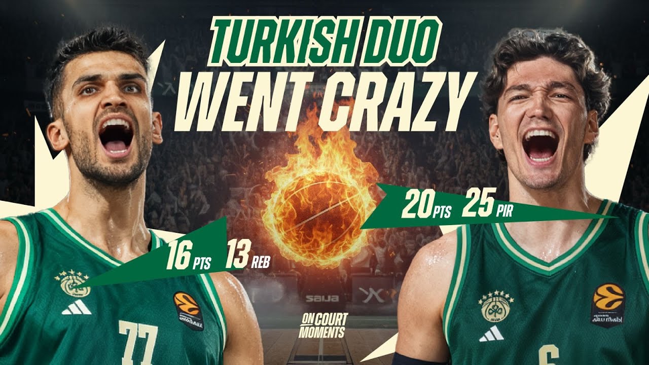 Turkish Baklava in Greek restaurant! Cedi Osman & Omer Yurtseven go off vs. Maccabi!