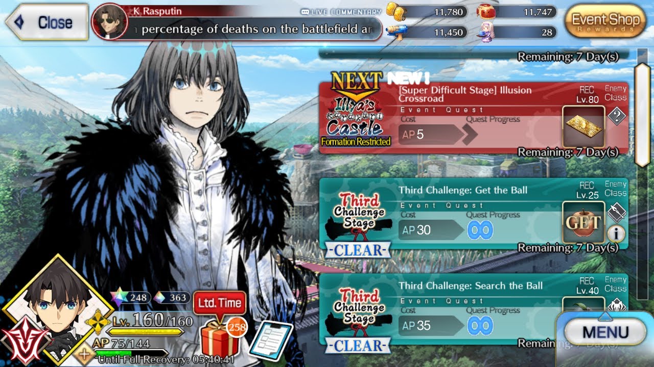 [Fate GO NA] Illiya's Castle 2025 | Illusion Crossroad  | Super Difficult Stage