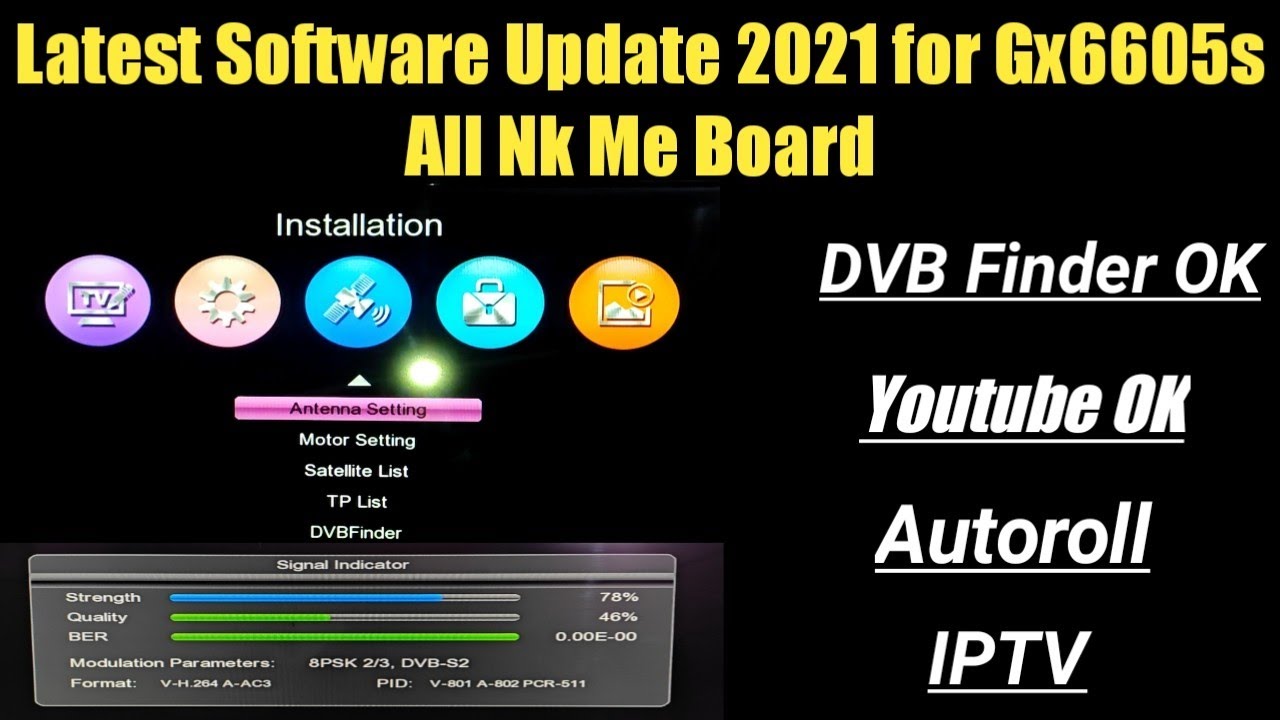 Latest Software Update 2021 for Gx6605s All Nk me Board | Gx6605s New Software Update 2021