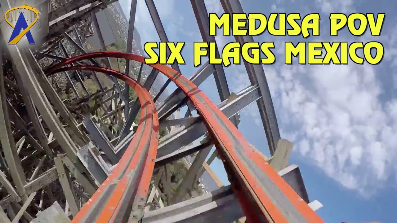 Medusa Steel Coaster Roller Coaster POV at Six Flags Mexico