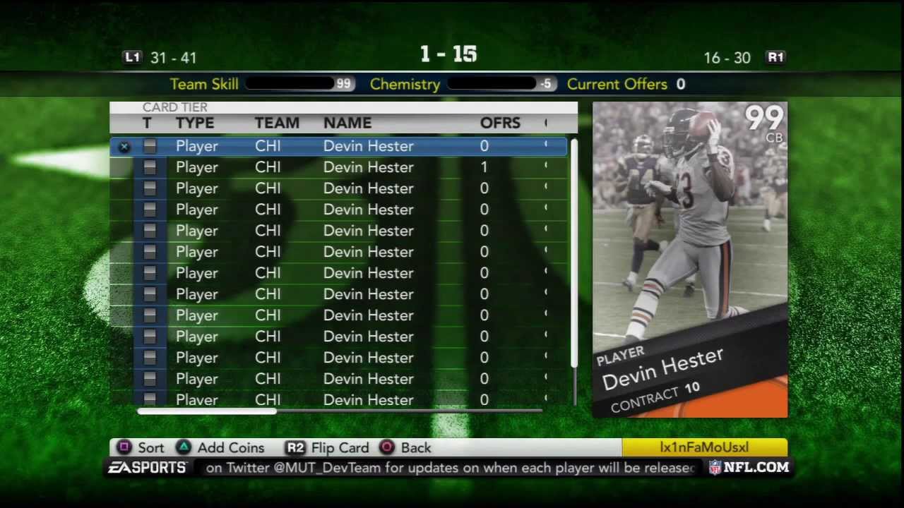 Madden 12 Ultimate Team Update #10: Ghosts of Madden Past