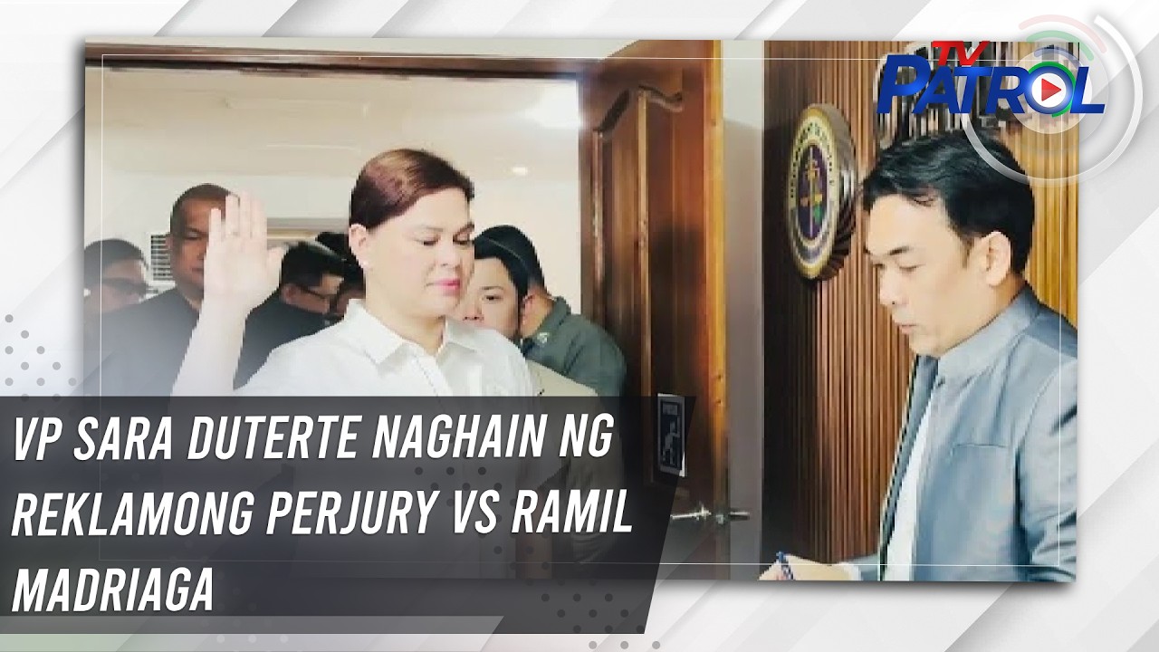 VP Sara Duterte naghain ng reklamong perjury vs Ramil Madriaga | TV Patrol