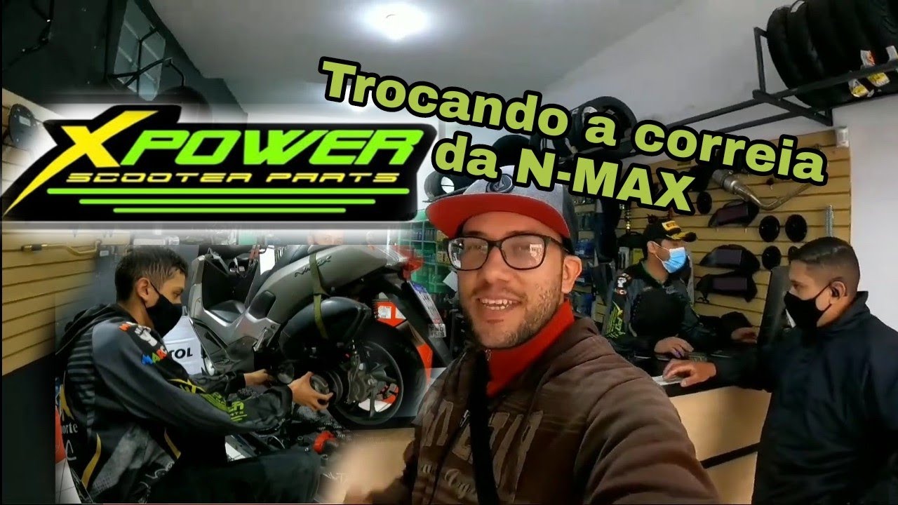 Trocando a correia da N-max limpeza da polia e roletes