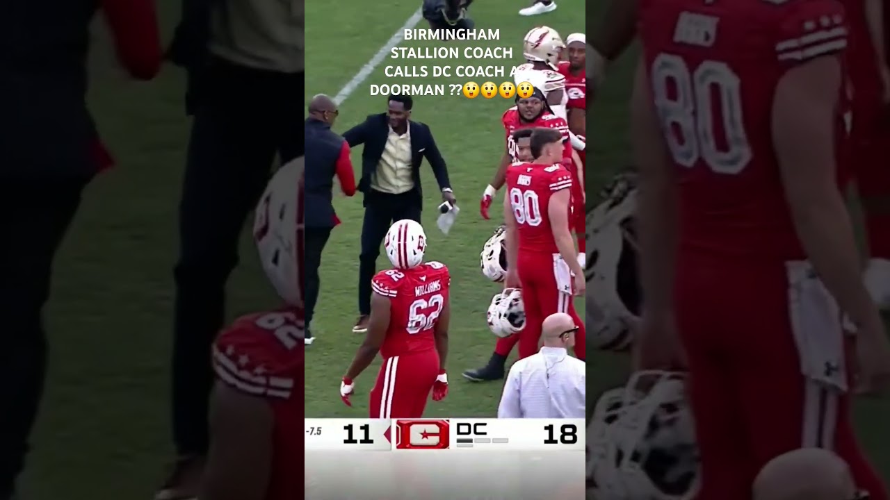 UFL DRAMA , DC COACH AND BIRMINGHAM COACH PUBLIC ARGUMENT , HOLTZ CALLED HIM A DOORMAN ???😲😲😲😲