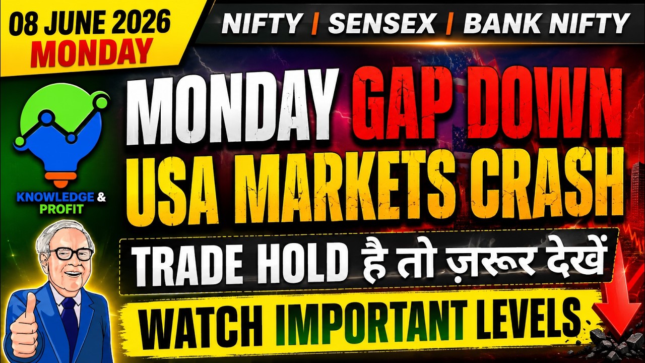 MONDAY CRASH | NIFTY & BANK NIFTY PREDICTION AND ANALYSIS FOR MONDAY, 08 JUNE 2026 | #viral #nifty