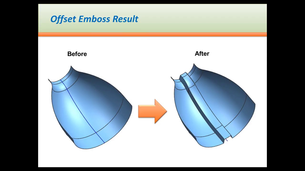 NX CAD : Differences between Emboss tool & Offset Emboss tool